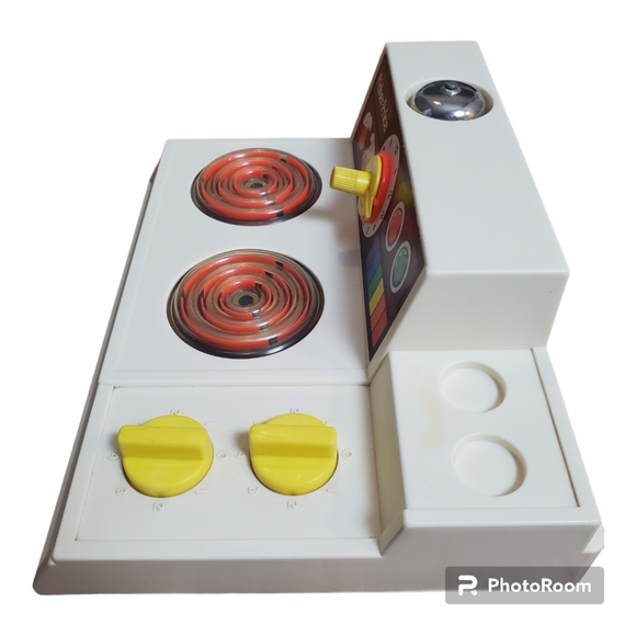 Vintage 1978 Fisher Price Stove Top Toy Range Glow Magic Burners #919 Made USA - Picture 8 of 15